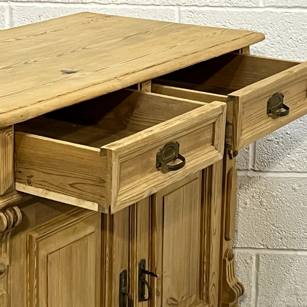 Antique Pine Dresser Base/Cupboard View V