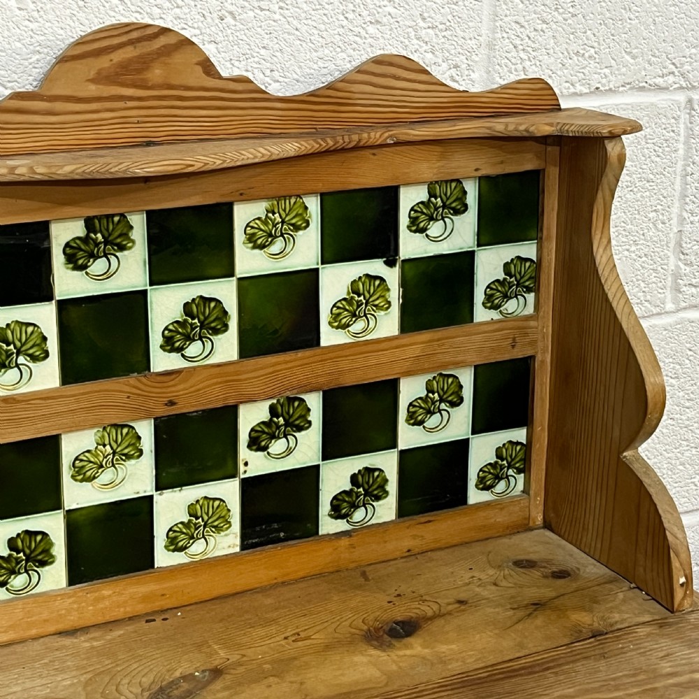 Victorian Pine Tiled Washstand View II
