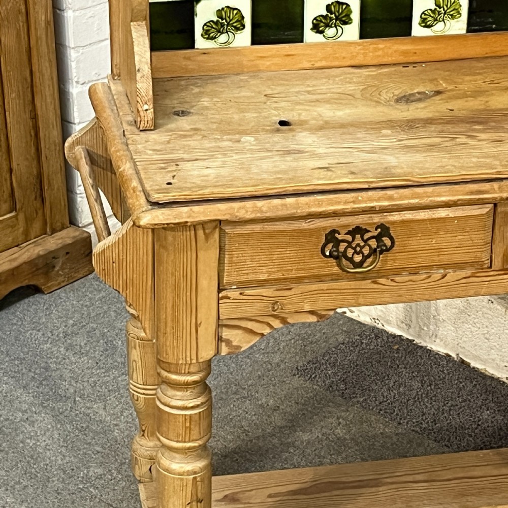 Victorian Pine Tiled Washstand View VIII