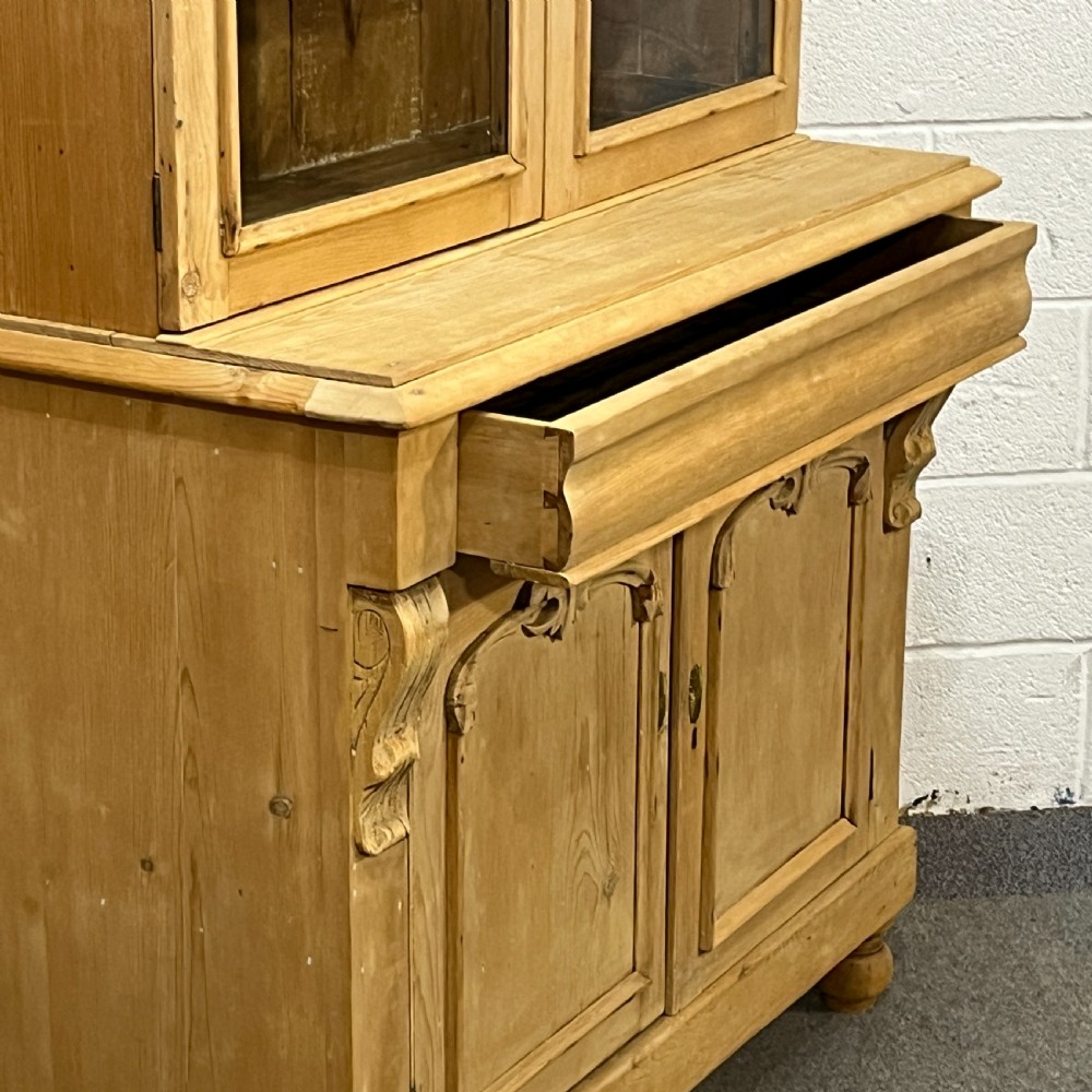 Victorian Pine Glazed Dresser View XI