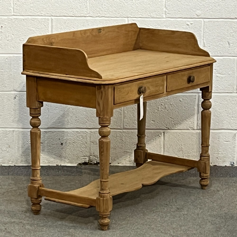 Large 2 Drawer Victorian Pine Washstand View III