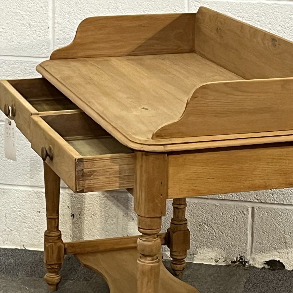 Large 2 Drawer Victorian Pine Washstand View V