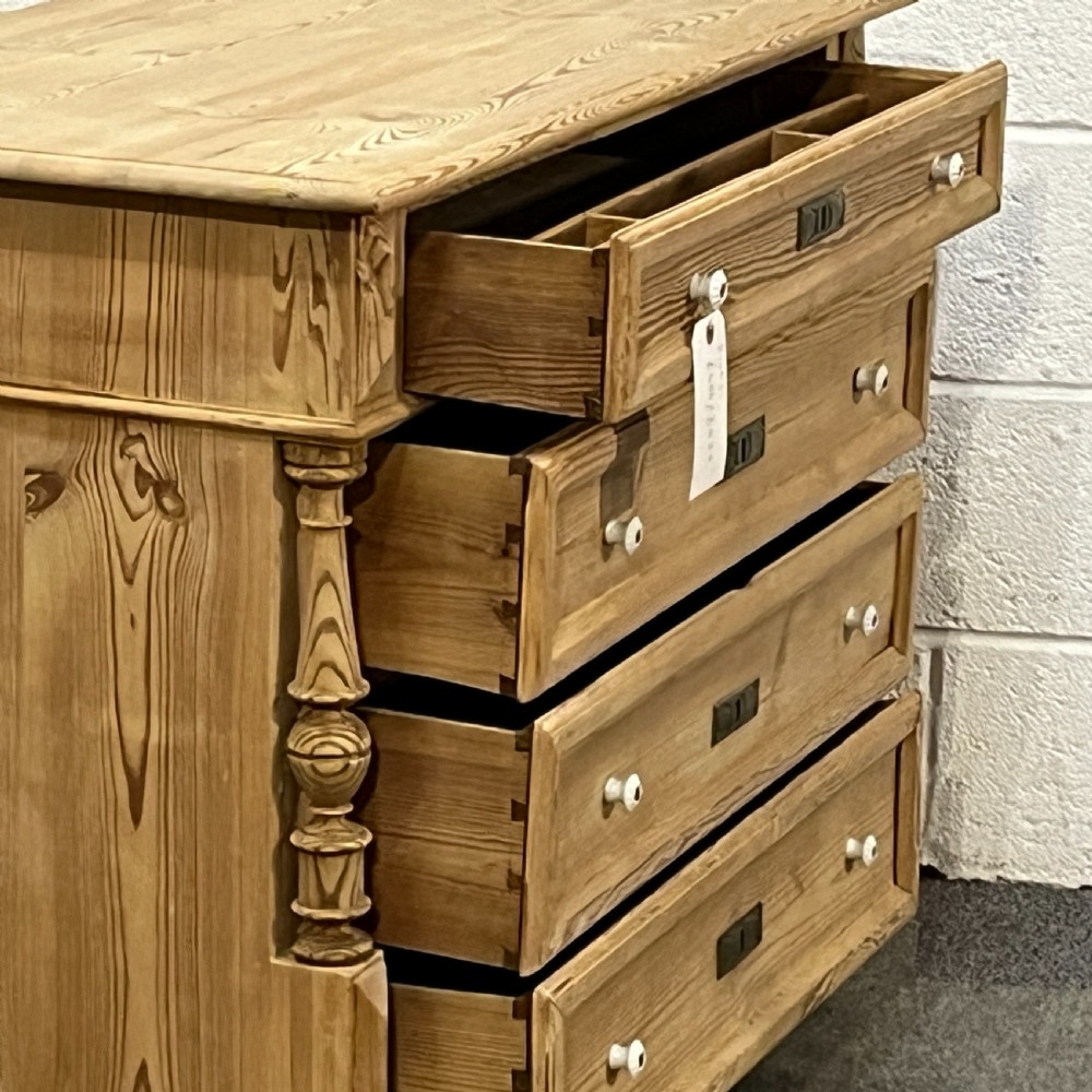 Antique Pine Chest Of 4 Drawers View V