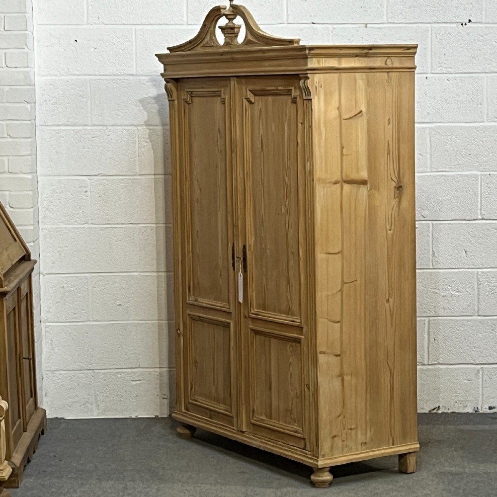 Large Antique Pine Storage Cupboard - Child’s Wardrobe View II