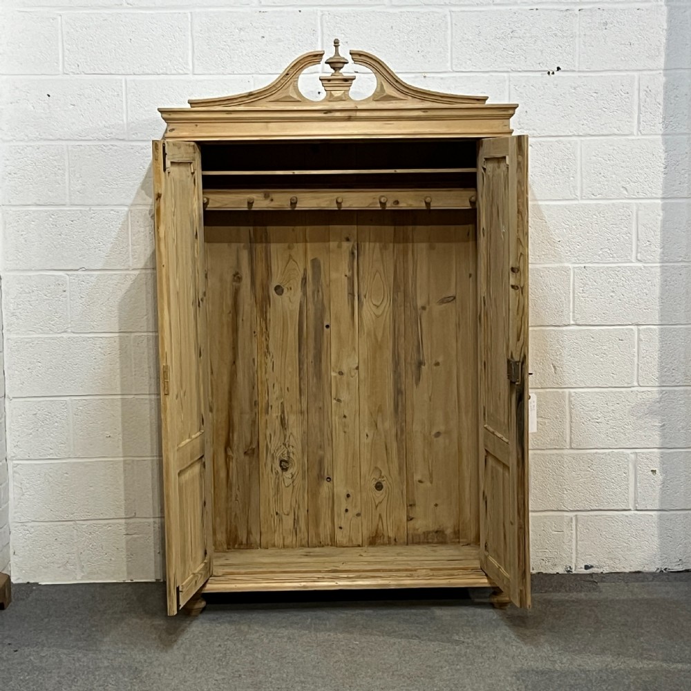 Large Antique Pine Storage Cupboard - Child’s Wardrobe View VI