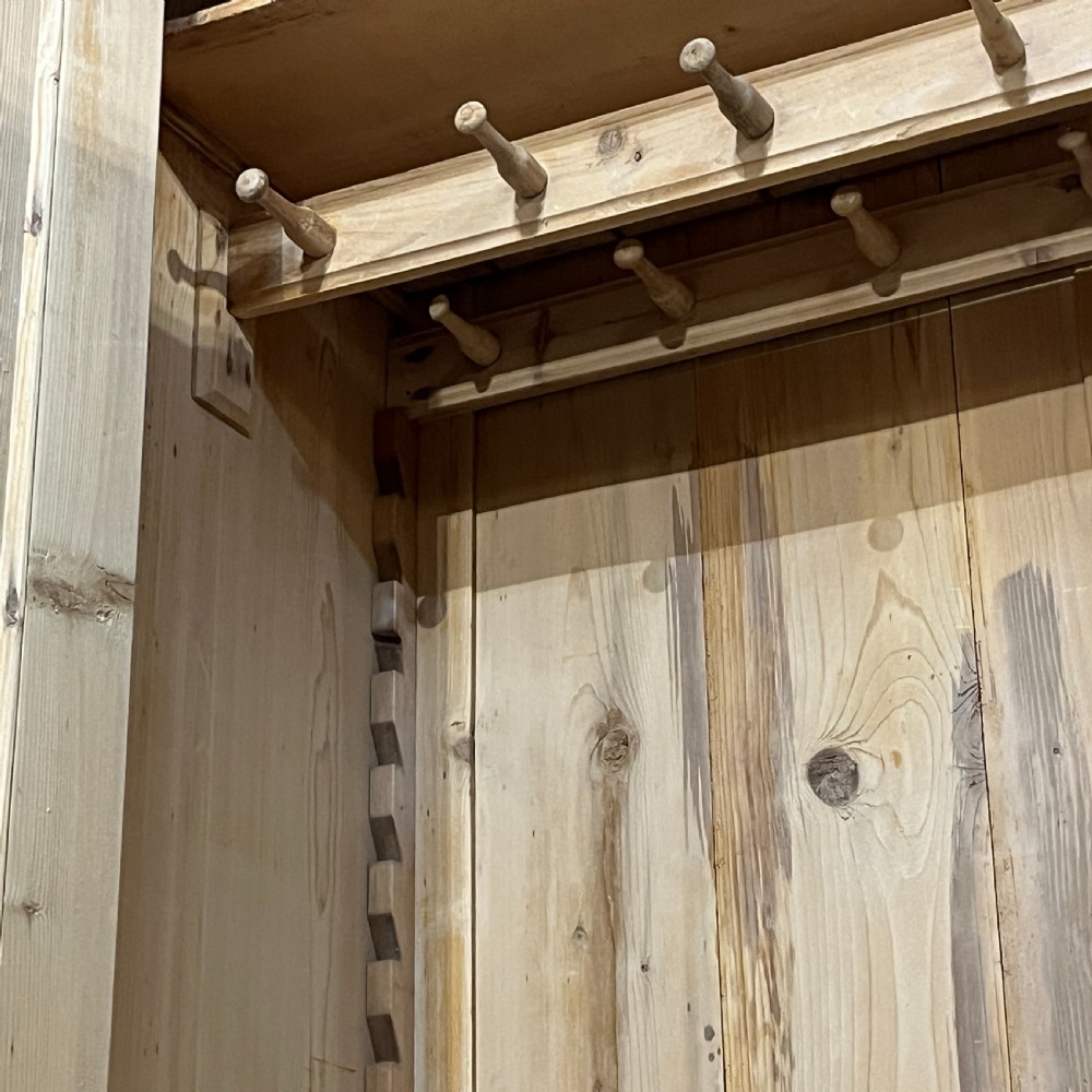 Large Antique Pine Storage Cupboard - Child’s Wardrobe View VIII