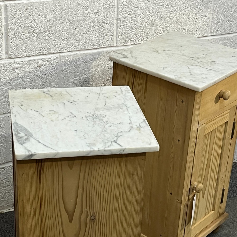 Pair Of 1930’s Marble Top Bedside Cupboards View VIII