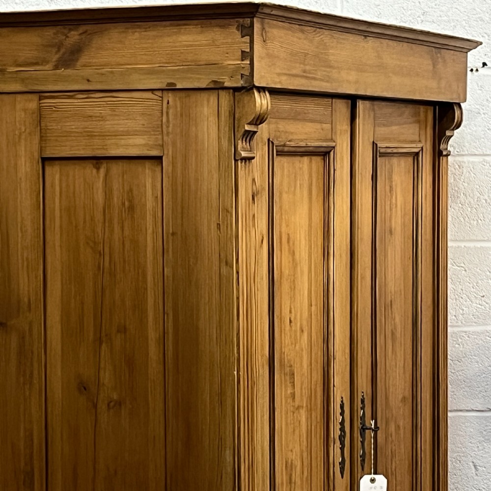 Small Double Antique Pine Wardrobe (Dismantles) View IV