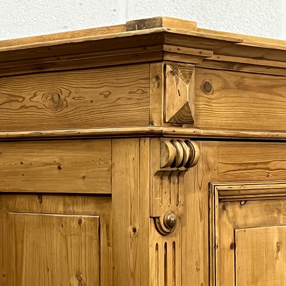German Waxed Single 1920’s Pine Wardrobe (Dismantles)
 View XII