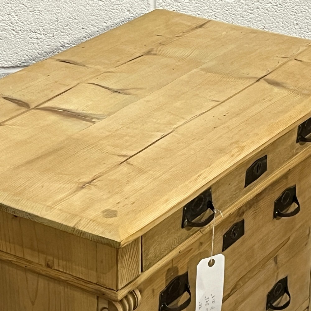 Pine Chest Of 4 Drawers (Circa: 1920) View IV