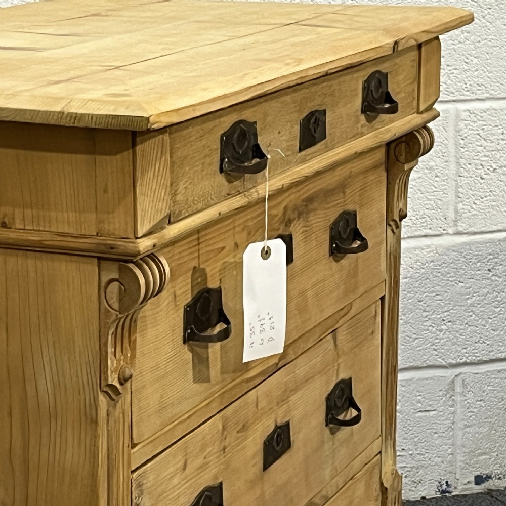 Pine Chest Of 4 Drawers (Circa: 1920) View V