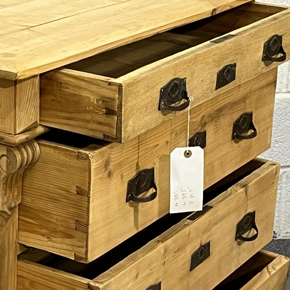 Pine Chest Of 4 Drawers (Circa: 1920) View VI