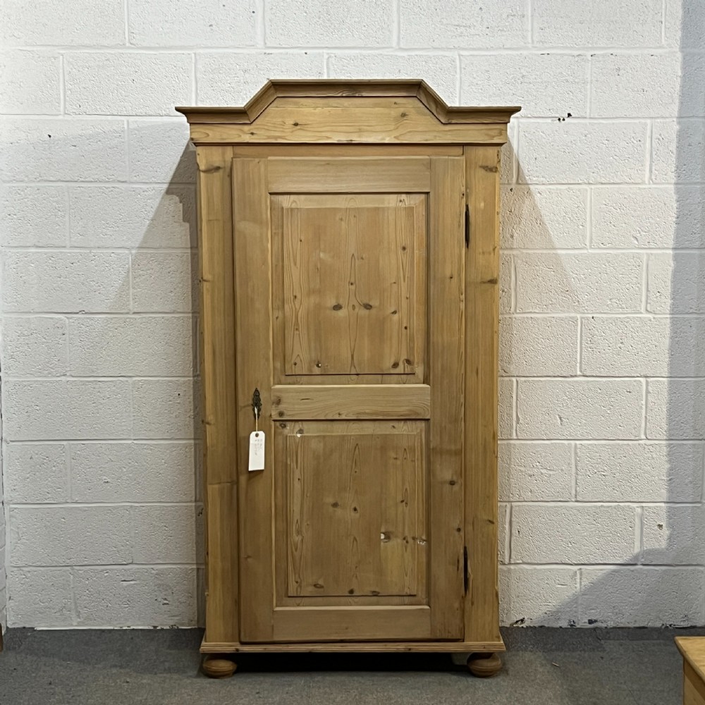 Small Single Antique Pine Wardrobe