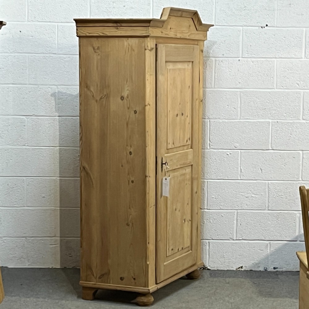 Small Single Antique Pine Wardrobe View III