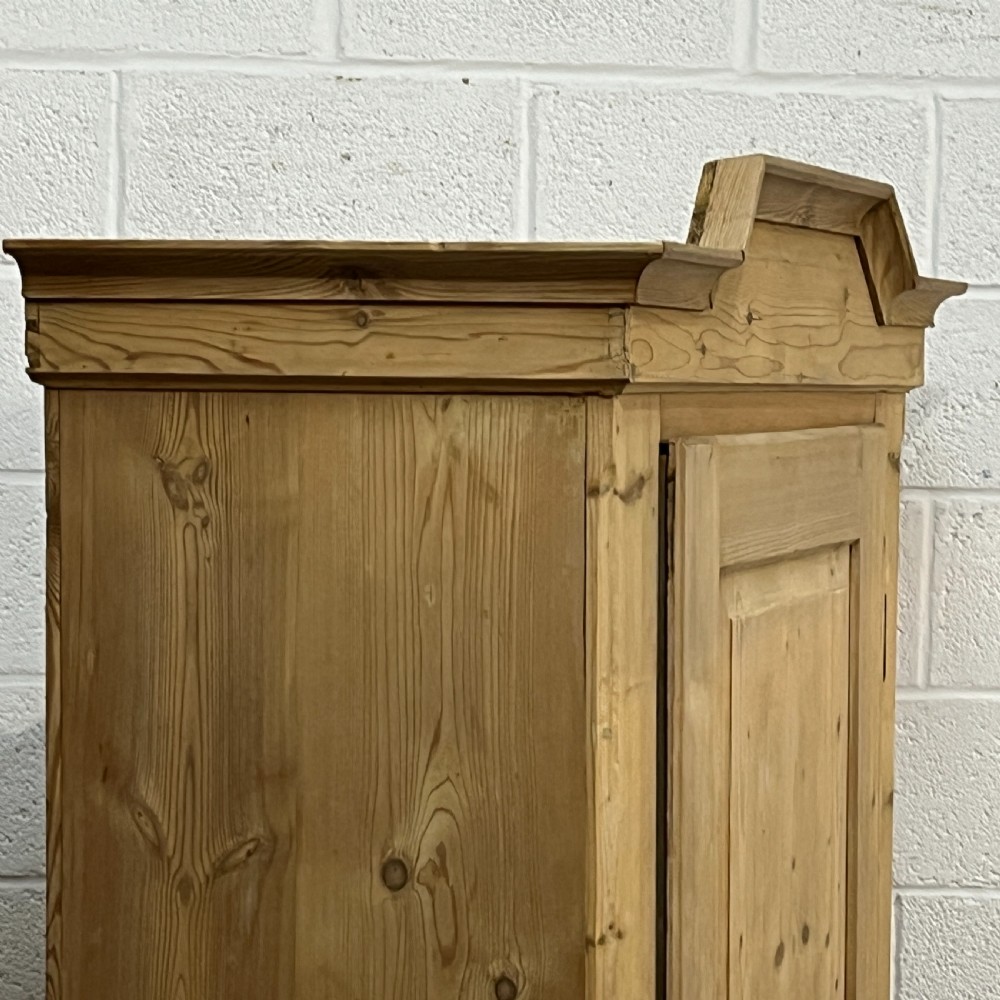 Small Single Antique Pine Wardrobe View IV