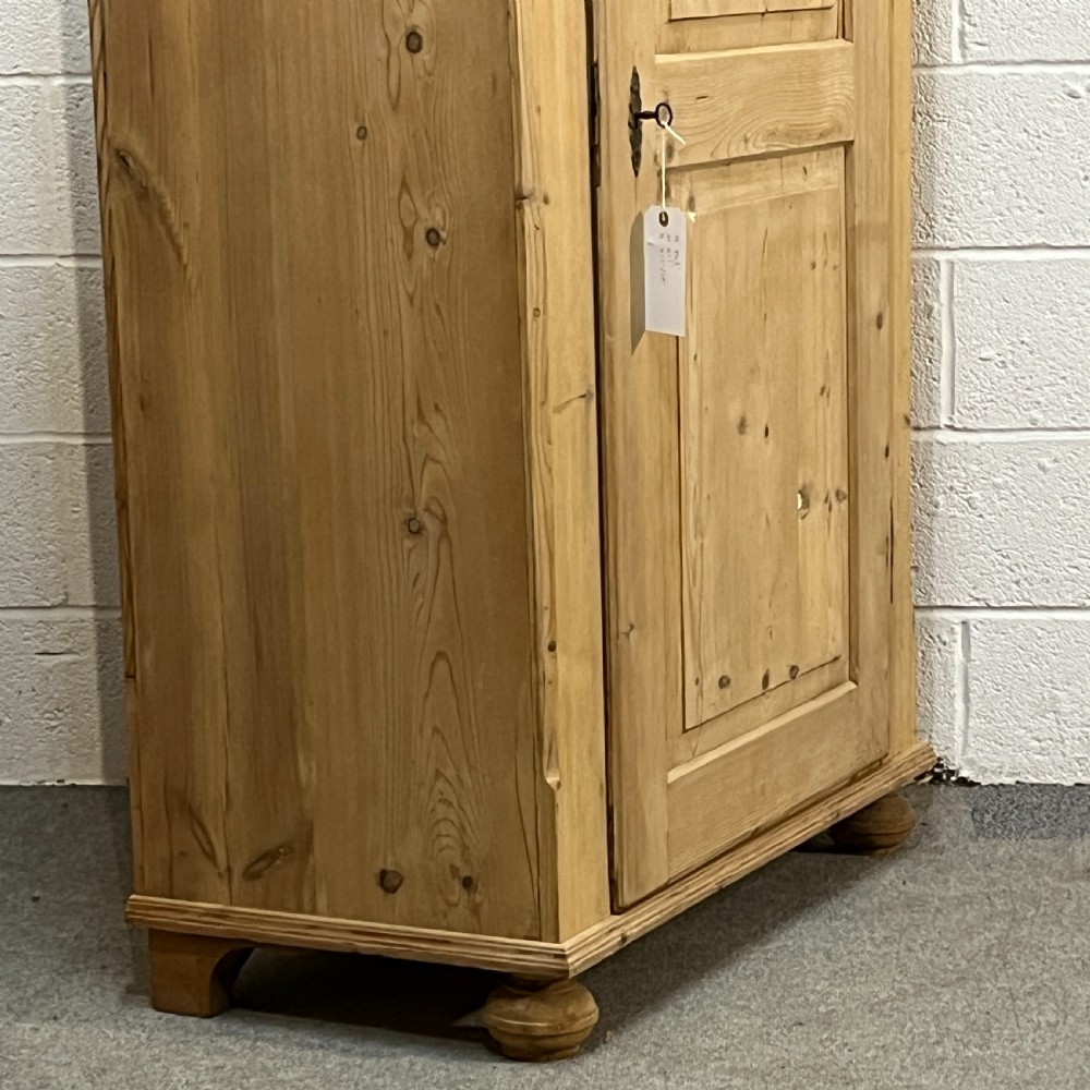 Small Single Antique Pine Wardrobe View V