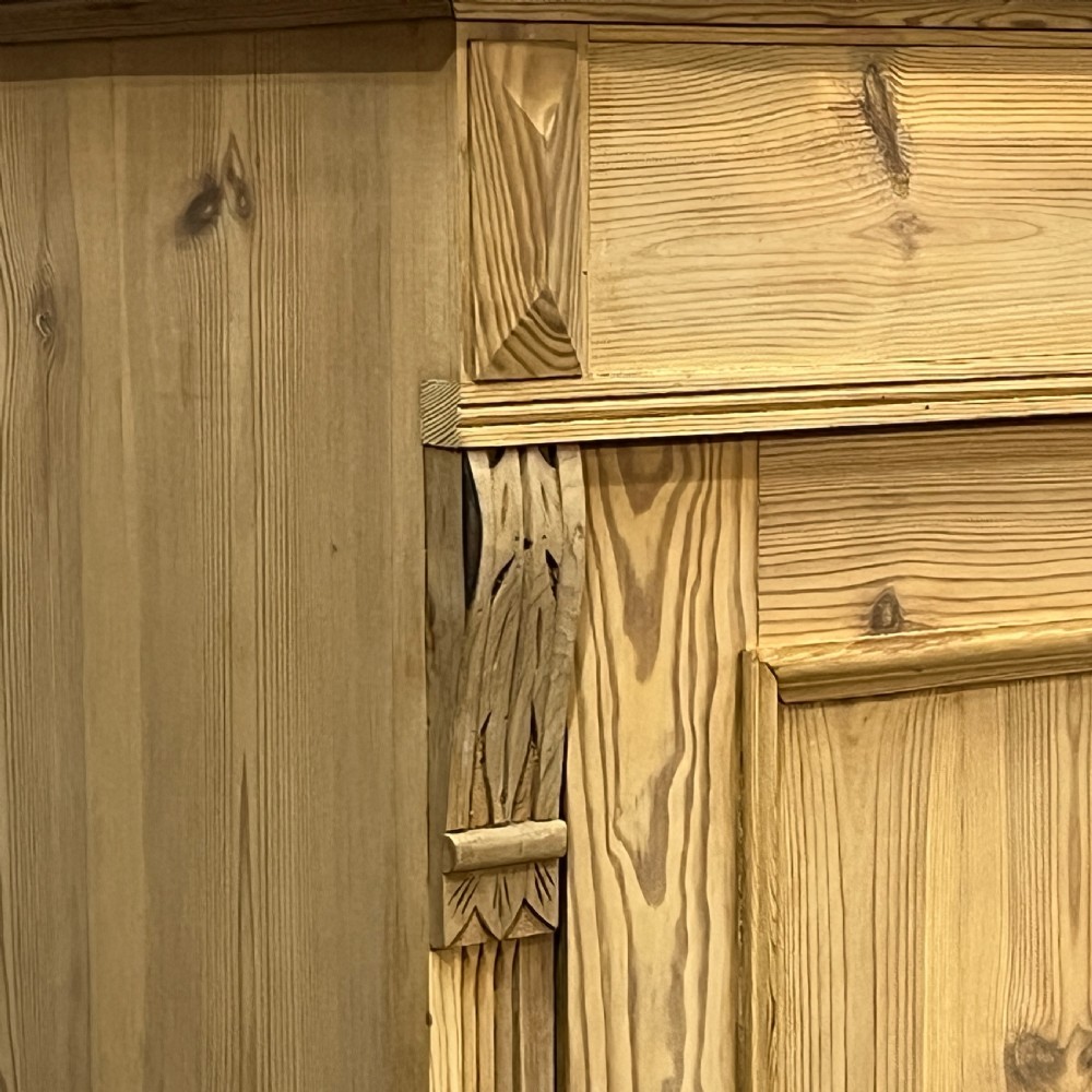 Large Danish Single Door Antique Pine Cupboard With Bottom Drawer View VIII