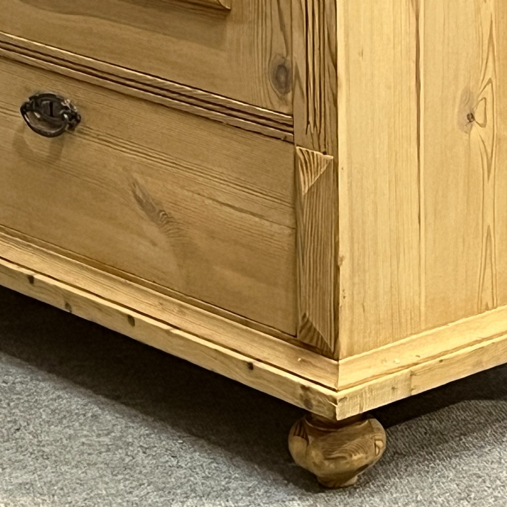 Large Danish Single Door Antique Pine Cupboard With Bottom Drawer View X