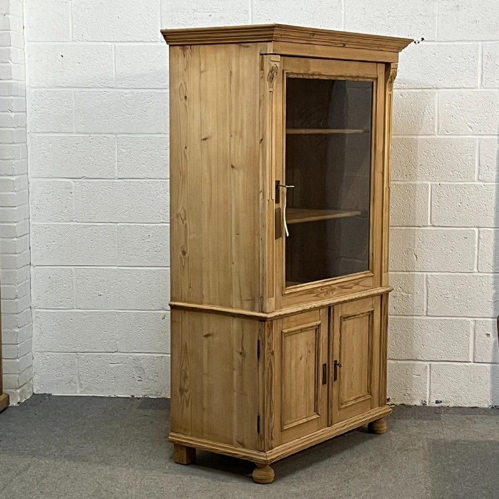 Large Antique Pine Display Cabinet View II