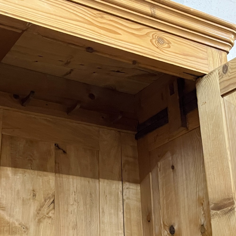 Large Early 1900’s Pine Double Wardrobe With Bottom Drawers (Dismantles) View VIII