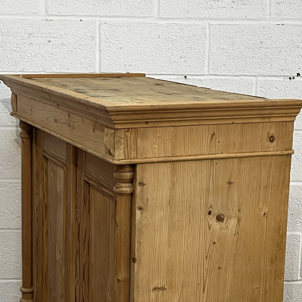Large Antique Pine Cupboard (Childrens' Wardrobe) With Bottom Drawer View VIII
