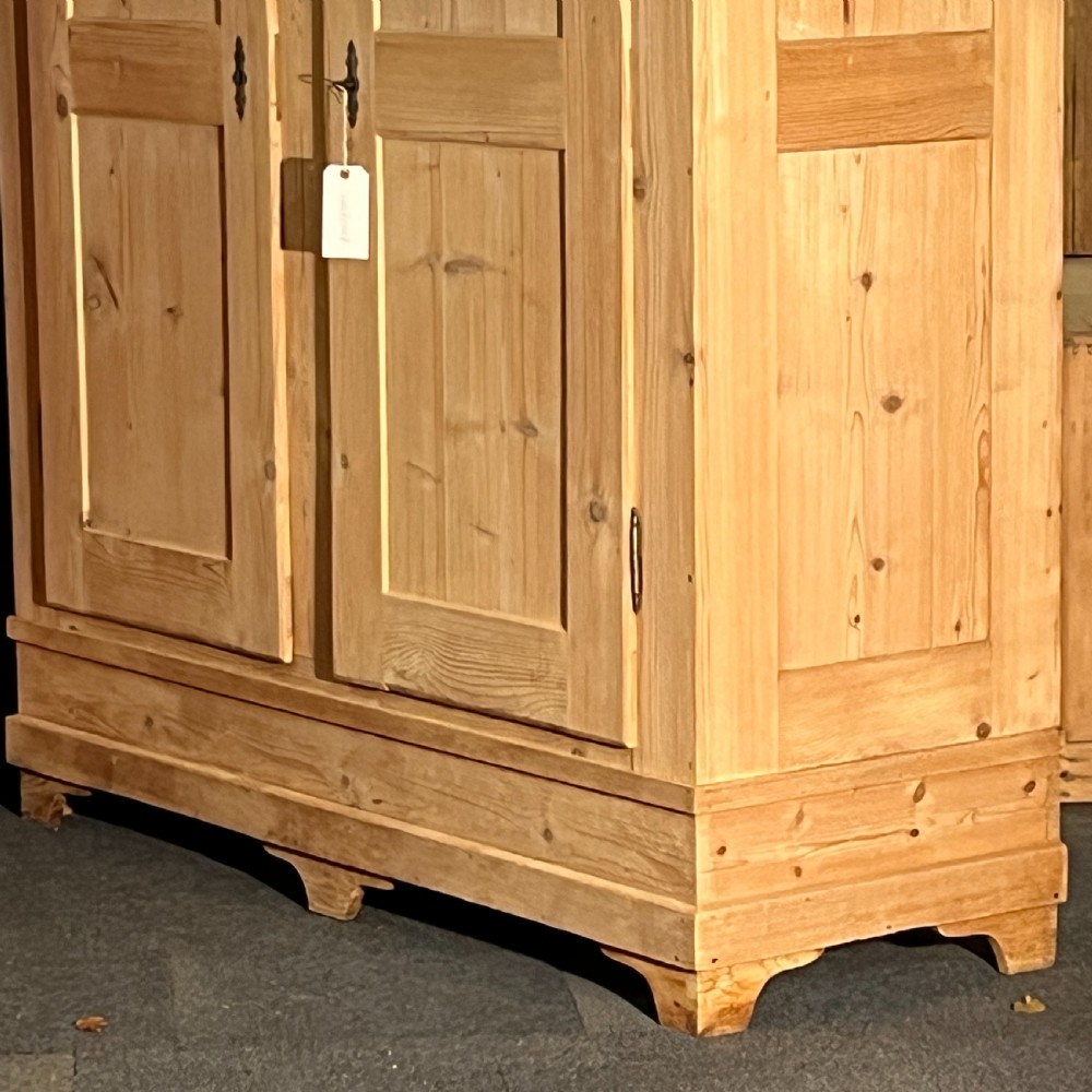 Very Large French Antique Pine Double Wardrobe (Dismantles) View XIII