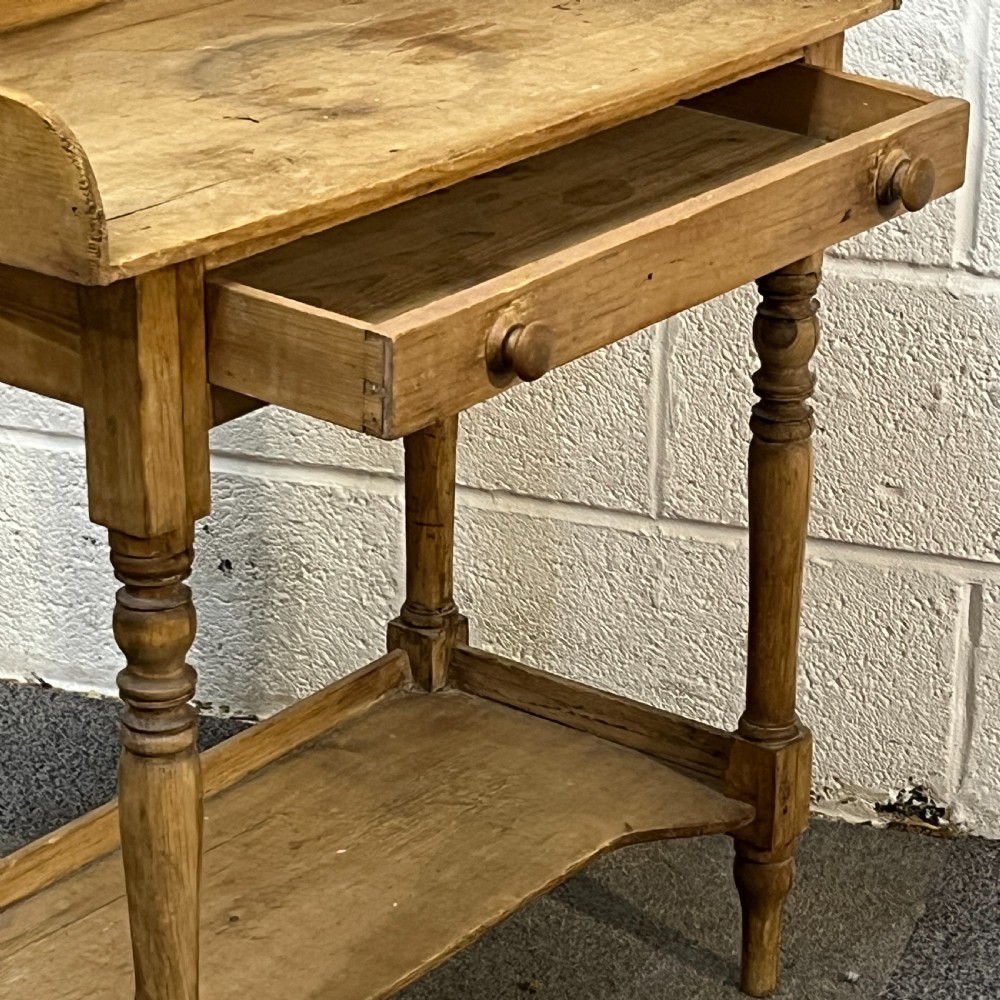 Small Rustic Victorian Pine Washstand View V