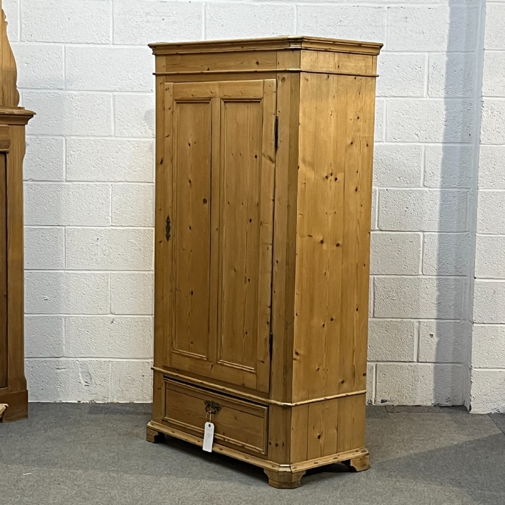 Tall Antique Pine Single Door Cupboard/Childs Wardrobe View II