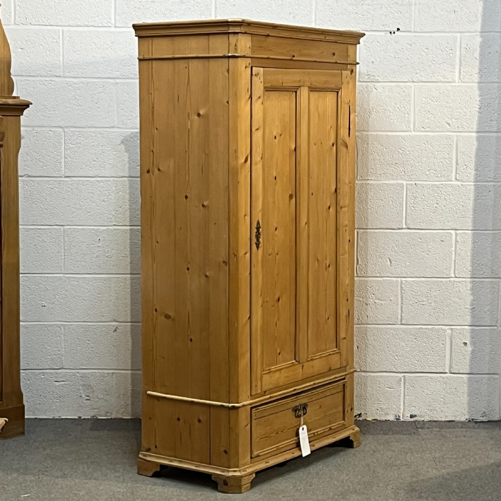 Tall Antique Pine Single Door Cupboard/Childs Wardrobe View III