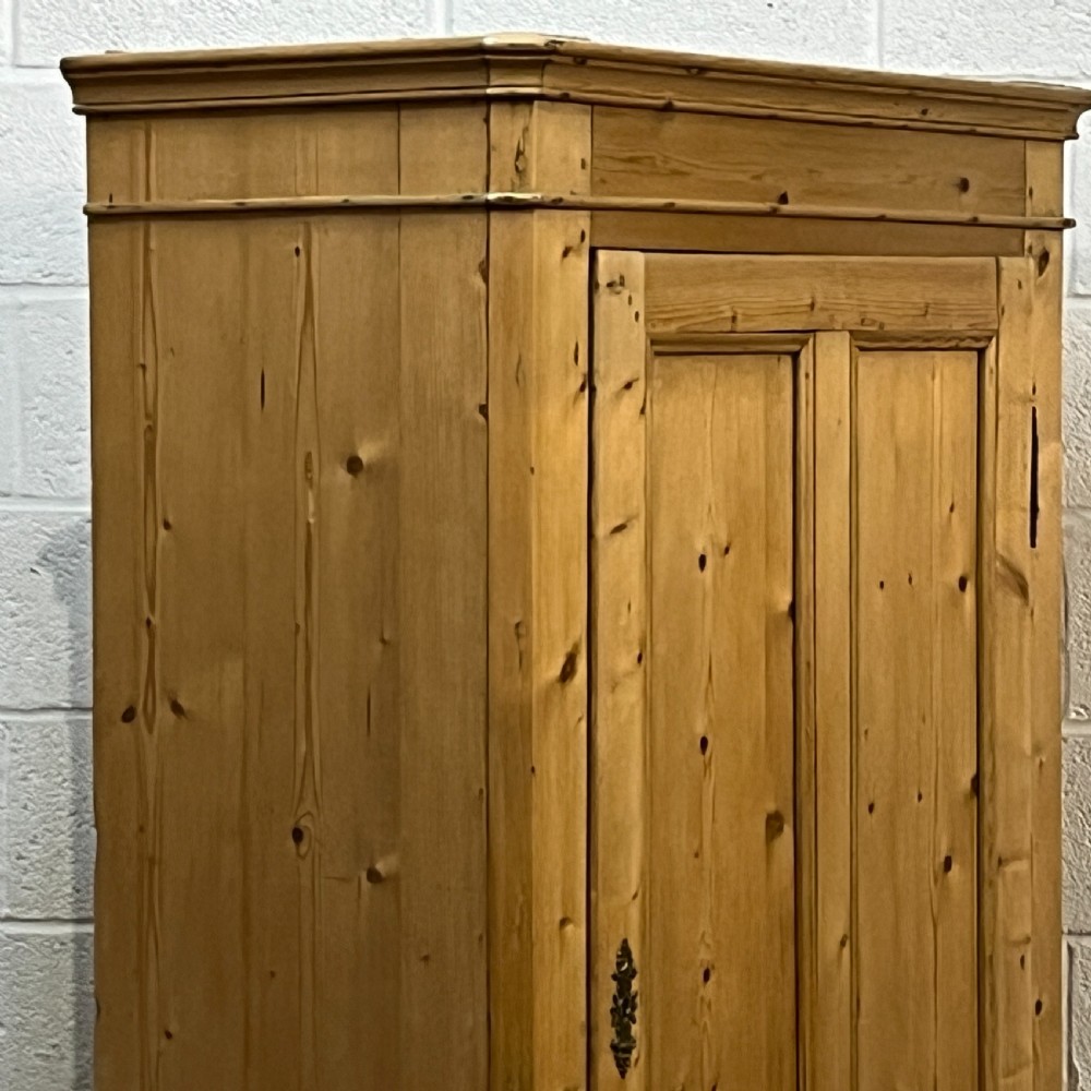 Tall Antique Pine Single Door Cupboard/Childs Wardrobe View VI