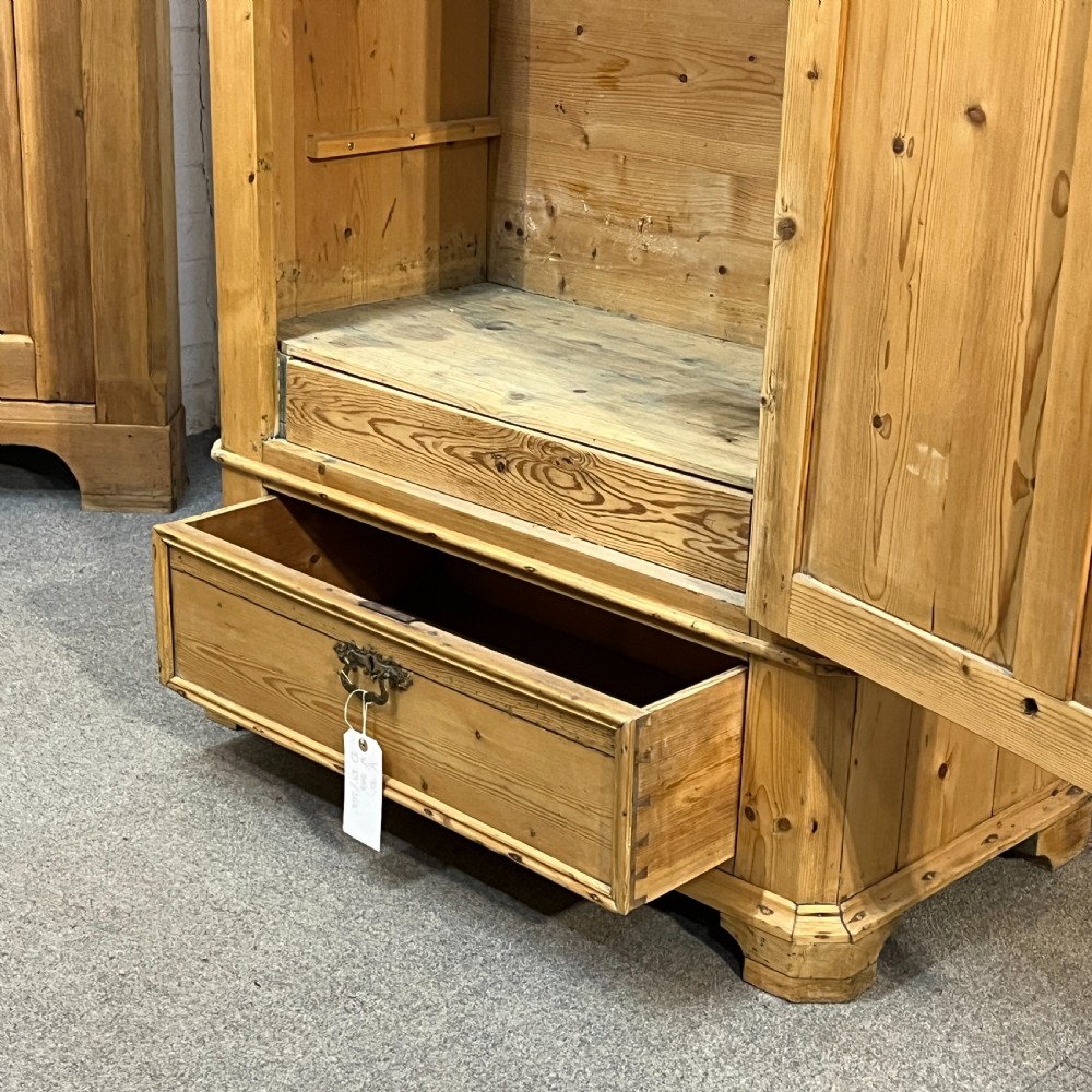 Tall Antique Pine Single Door Cupboard/Childs Wardrobe View X
