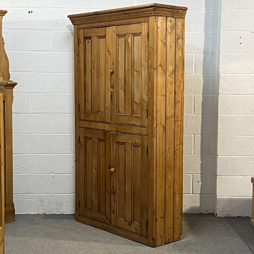 Large Very Tall English Pine Housekeepers Cupboard View III