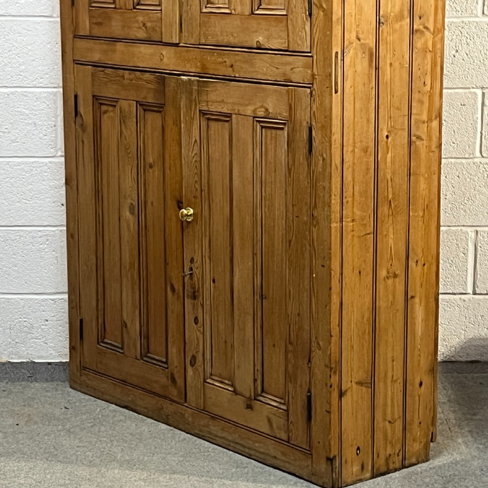 Large Very Tall English Pine Housekeepers Cupboard View VIII