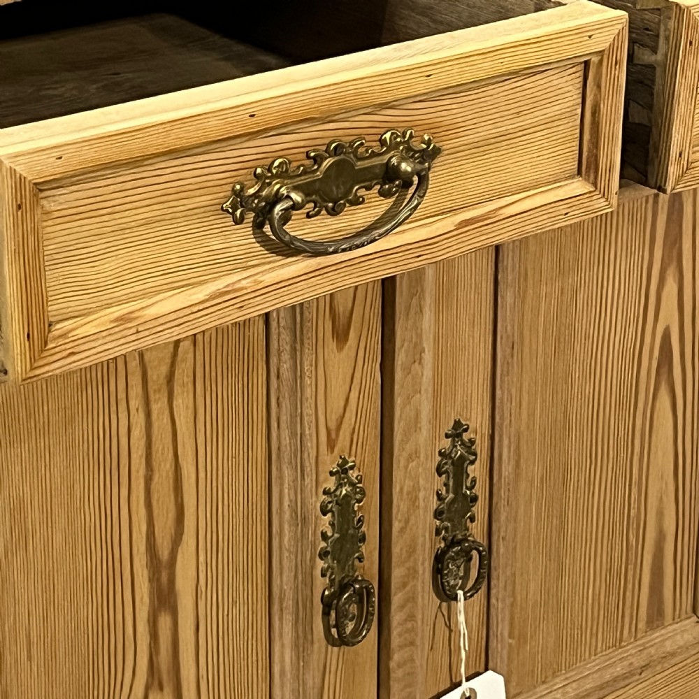 Small Antique Pine Cupboard With Top Drawers View VII