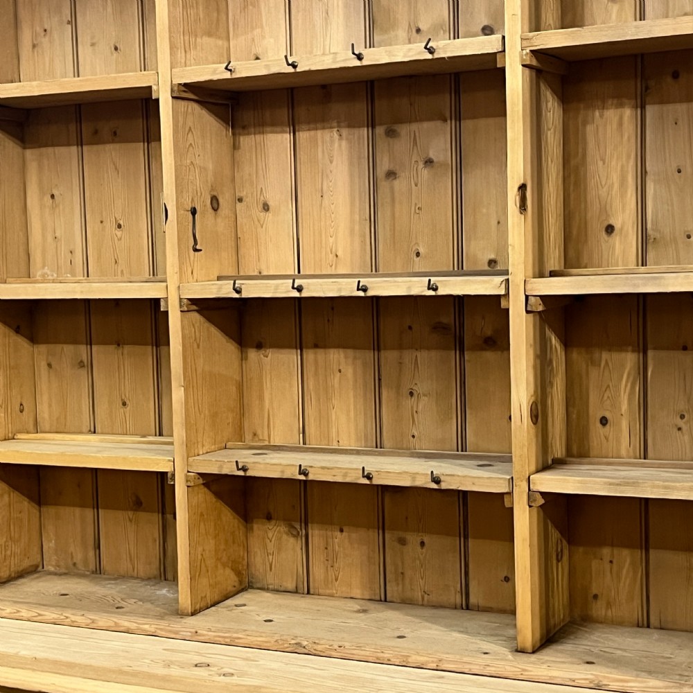Large Glazed Edwardian Pine Dresser View VII