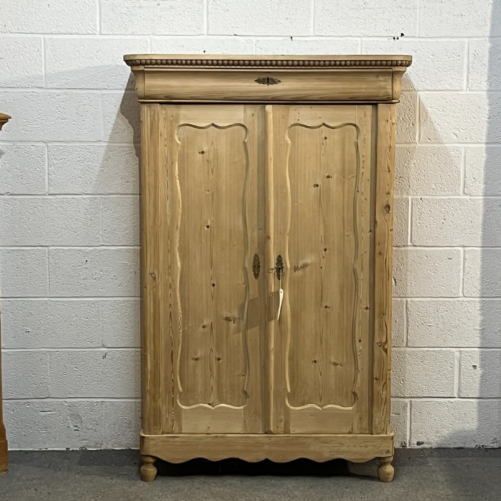Large Tall Old Pine Dutch Cupboard With Top Drawer