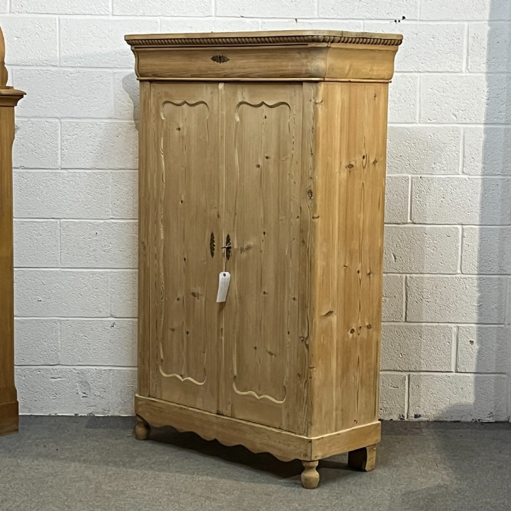 Large Tall Old Pine Dutch Cupboard With Top Drawer View II