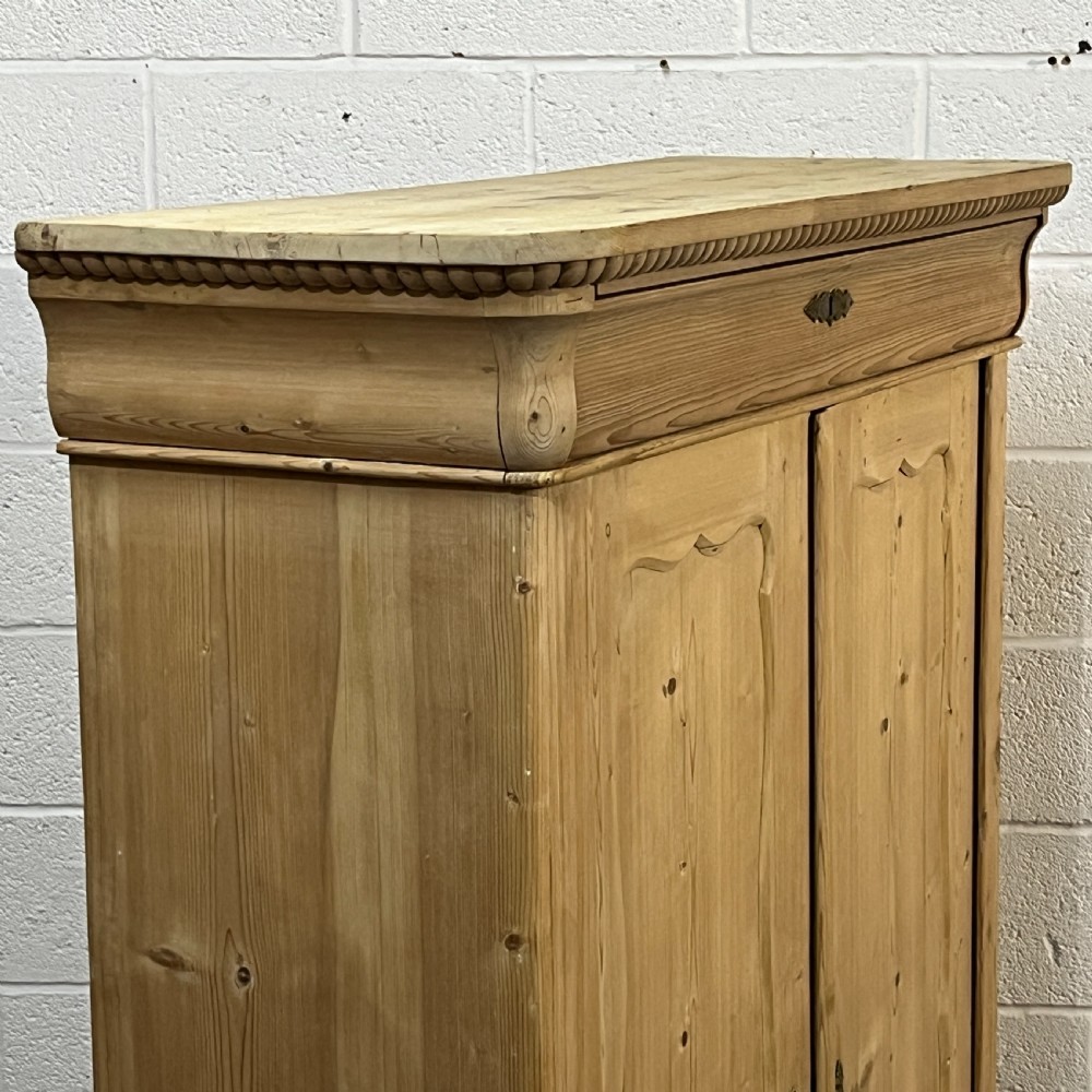 Large Tall Old Pine Dutch Cupboard With Top Drawer View IV