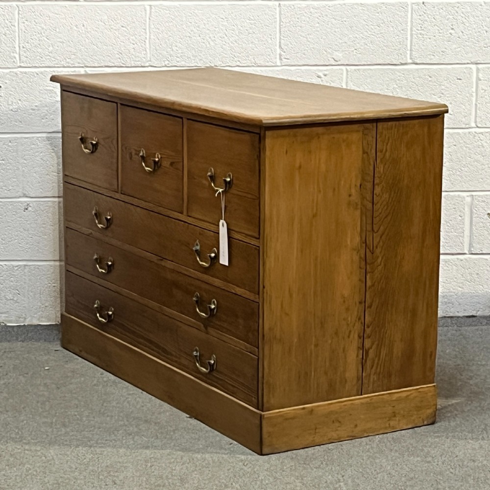 Large Old Pine Vestry Chest Of Drawers View II