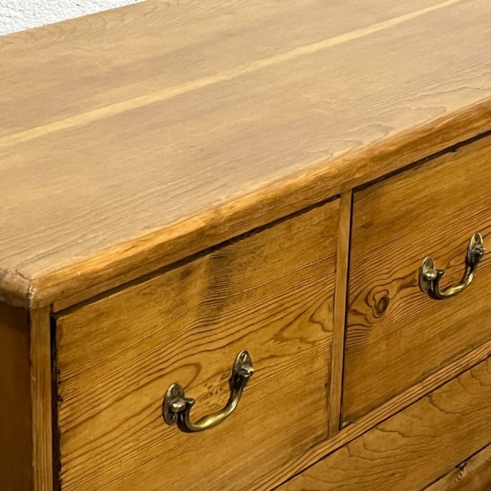 Large Old Pine Vestry Chest Of Drawers View IV