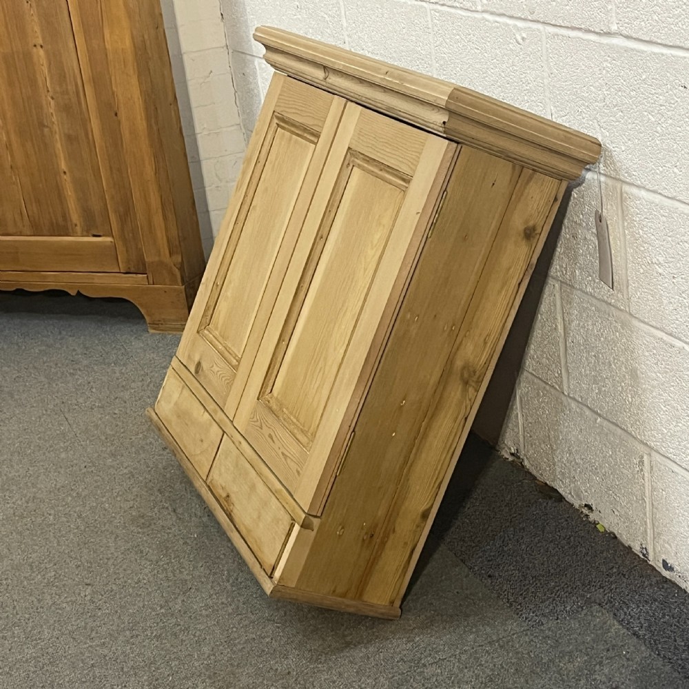 Small Old Pine Wall Hanging Cupboard With Drawers View IV