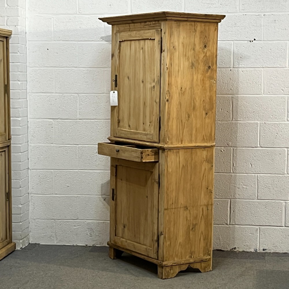 Tall Slim 2 Door Old Pine Cupboard View III