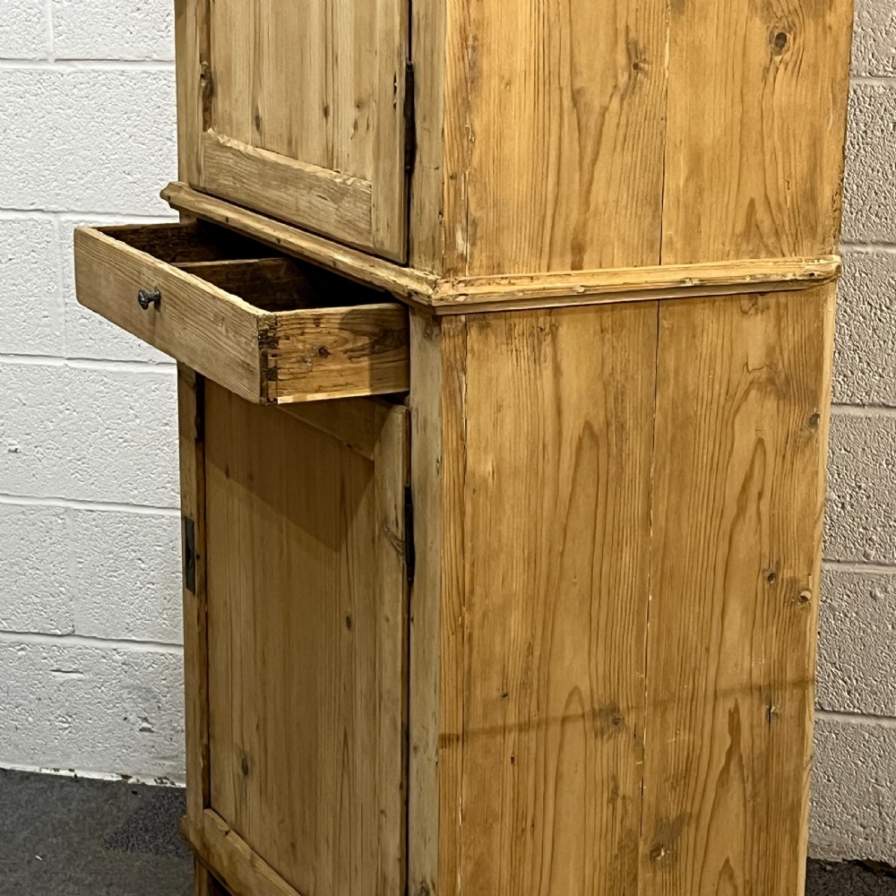 Tall Slim 2 Door Old Pine Cupboard View VII