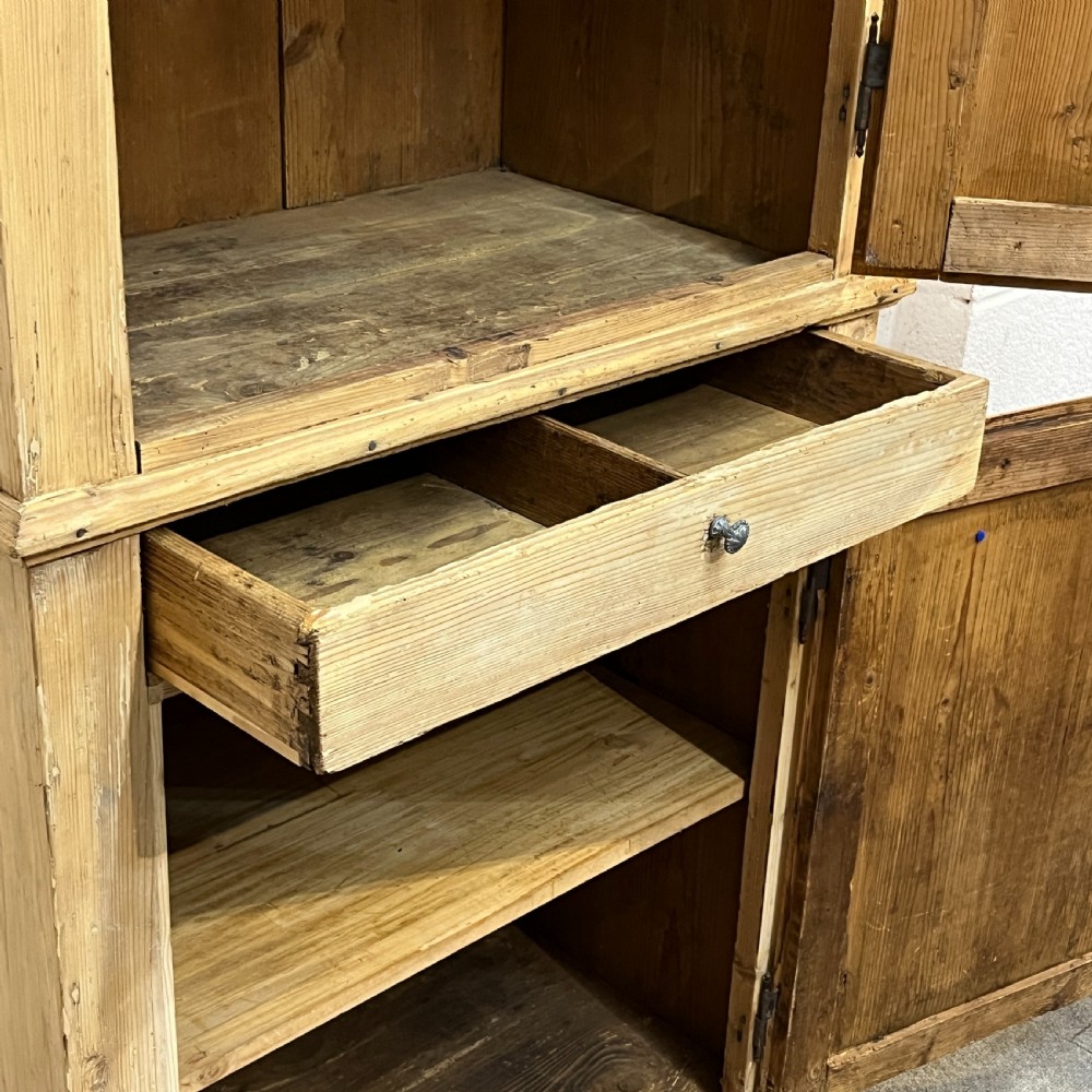 Tall Slim 2 Door Old Pine Cupboard View IX
