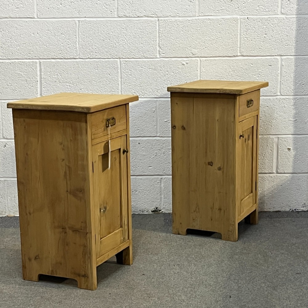 Pair Of Antique Pine Bedside Cupboards View II