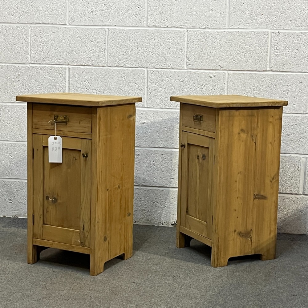 Pair Of Antique Pine Bedside Cupboards View III