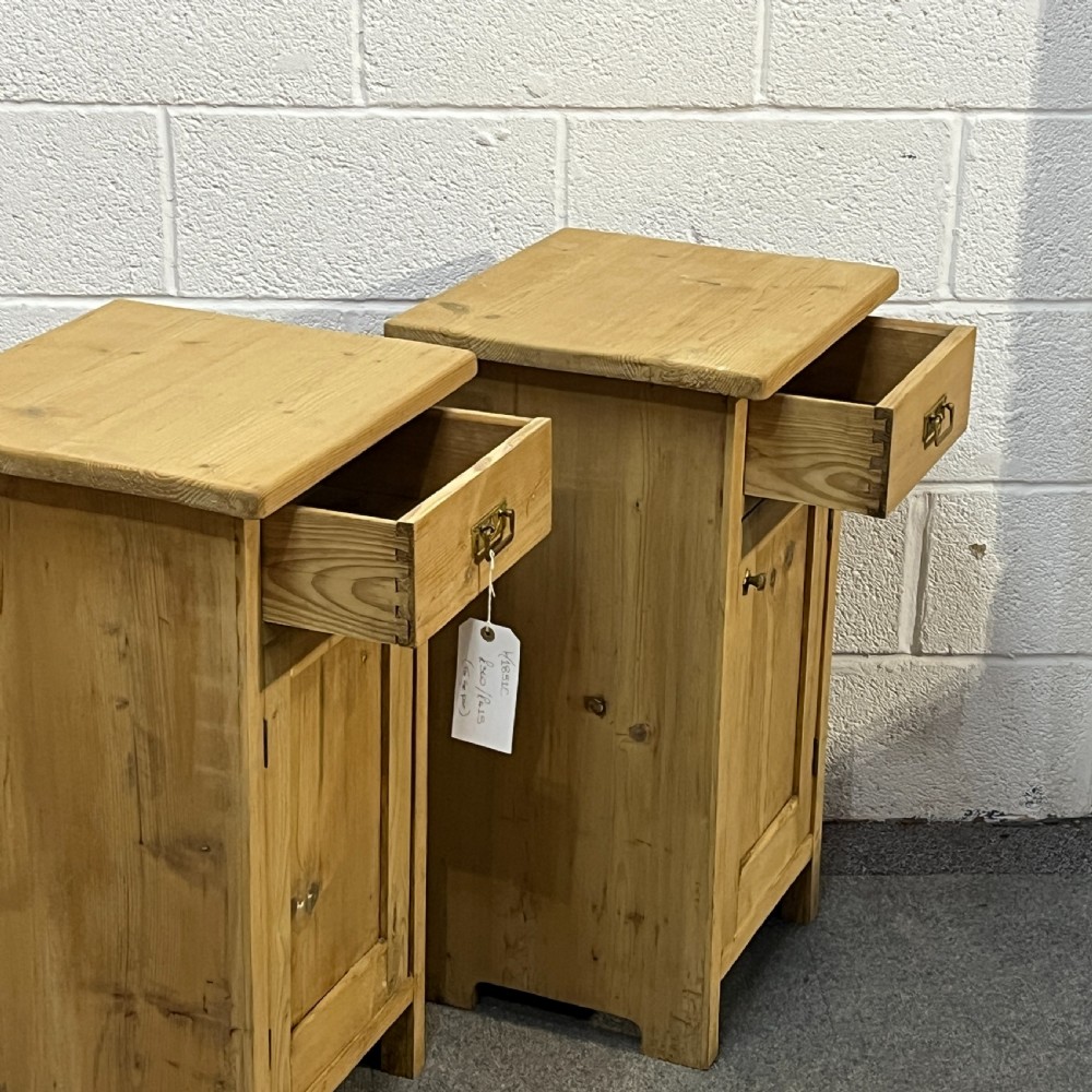 Pair Of Antique Pine Bedside Cupboards View VI