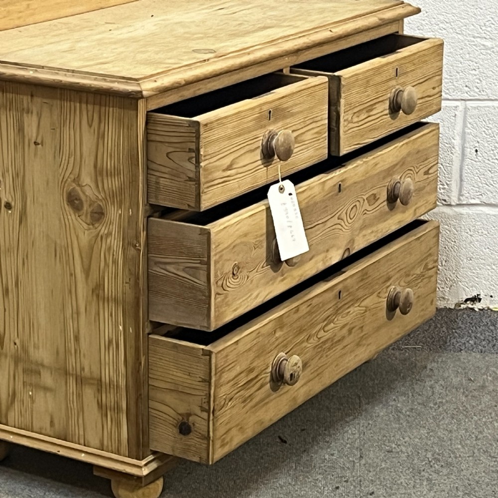 Small English Old Pine Chest Of Drawers View IV
