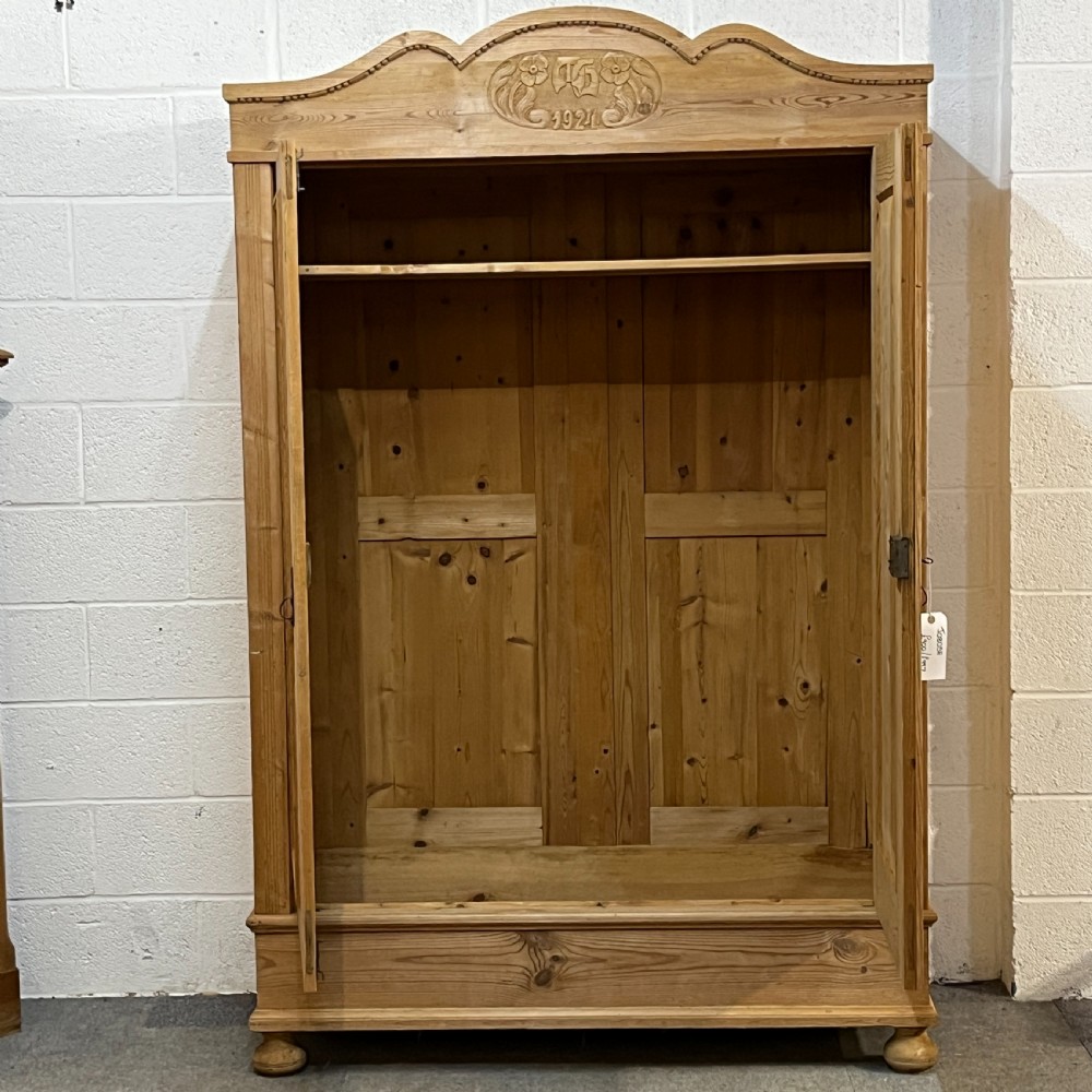 Antique Pine Double Wardrobe (1920’s) (Dismantles) View VII