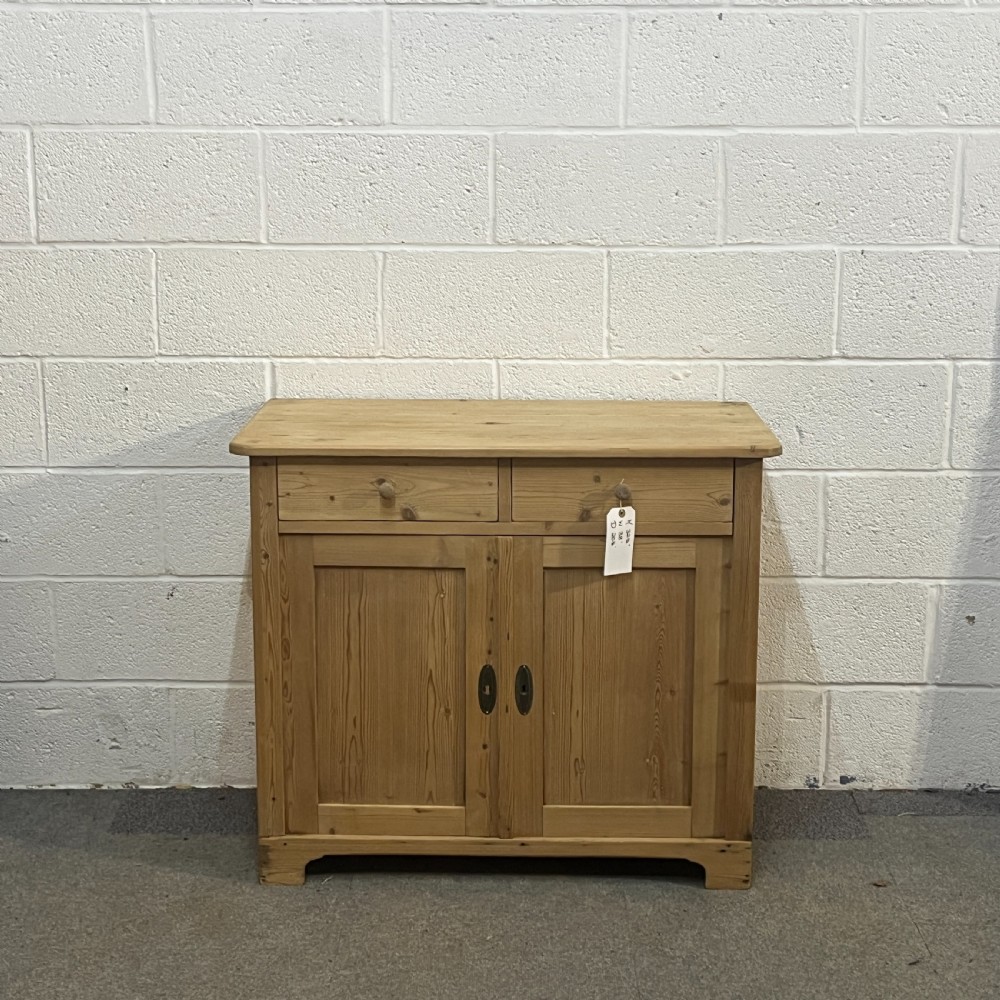 Small Old Pine Dresser Base - Cupboard